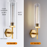 JC Adam Polygonal Crystal Series Wall Sconce