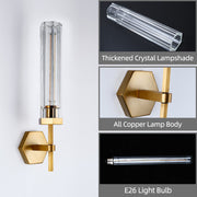 JC Adam Polygonal Crystal Series Wall Sconce