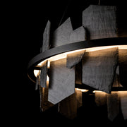 Thalassa Large Hand Made Slate and Steel Chandelier