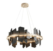 Thalassa Large Hand Made Slate and Steel Chandelier