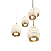 JC Alabaster Epoch Round LED Chandelier