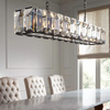 JC Aubrey  Crystal Rectangular Chandelier 62"