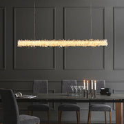 JC Primary Crystal Cluster Linear Dining Chandelier