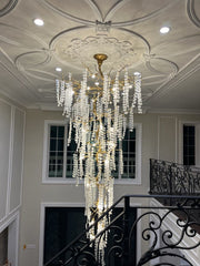 JC Lorna 2 Story Foyer Large Branch Chandelier