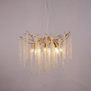 JC Lorna Crystal Raindrop Chandelier Gold Tree Branch Chandeliers