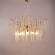 JC Lorna Crystal Raindrop Chandelier Gold Tree Branch Chandeliers