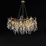 JC Lorna Gold Chandeliers Tree Branch Kitchen, Modern Crystal Chandelier