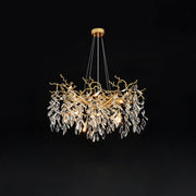 JC Lorna Gold Chandeliers Tree Branch Kitchen, Modern Crystal Chandelier