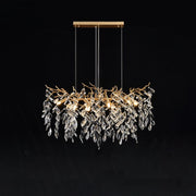 JC Lumanna Linear Gold Chandeliers Tree Branch Kitchen, Gold Chandelier