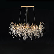 JC Lumanna Linear Gold Chandeliers Tree Branch Kitchen, Gold Chandelier