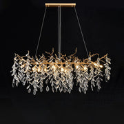 JC Lumanna Linear Gold Chandeliers Tree Branch Kitchen, Gold Chandelier