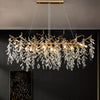 JC Lorna Linear Gold Chandeliers Tree Branch Kitchen, Gold Chandelier