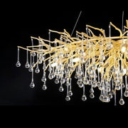 JC Lorna Modern Raindrop Tree Branch Crystal Chandelier 47.5" L