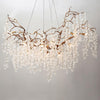 JC Lorna Oval Gold Chandelier Light Fixture, Large Chandelier Lighting