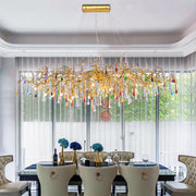 JC Lorna Teardrop Colorful Dining Branch Chandelier