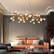 JC Lotus Brass Chandeliers