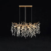 JC Lumanna Linear Gold Chandeliers Tree Branch Kitchen