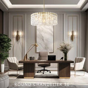 JC Margerie Modern Round Chandelier 36"