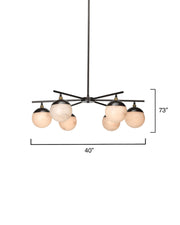 Metro Alabaster 6 Light Chandelier