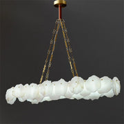 Noes Alabaster Modern Snowflake Linear Chandelier