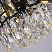 JC Morry Black Clear Crystal Pendant Chandelier