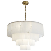 JC Hardy Alabaster Multi-Layer Round Chandelier