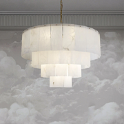 JC Hardy Alabaster Multi-Layer Round Chandelier