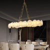 Nasile Linear Alabaster Chandelier (Chain) - jchandelier