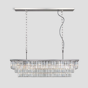 JC Rhea Crystal Rectangular Chandelier 40" 49" 61" 71"