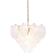 Novida Modern Glass Chandelier - Brass