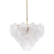 Novida Modern Glass Chandelier - Brass