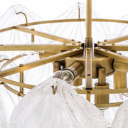 Novida Modern Glass Chandelier - Brass