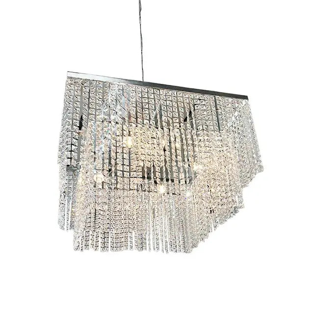 JC Fendi Modern Square Crystal Chandelier