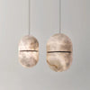 JC Alabaster Oval Art Pendant Light