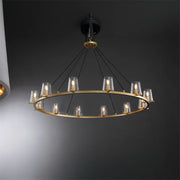 JC Kusea Series Glass Round/ Linear Chandelier