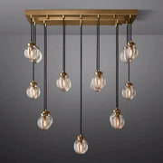 Pearls Spherical Modern Rectangular Chandelier 36”