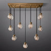 Pearls Spherical Modern Rectangular Chandelier 36”