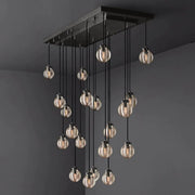 Pearls Spherical Modern Rectangular Chandelier 54”