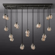 Pearls Spherical Modern Rectangular Chandelier 54”