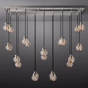 Pearls Spherical Modern Rectangular Chandelier 54”