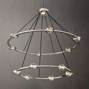 JC Newton Two-Tier Round Chandelier 48"