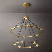 JC Newton Two-Tier Round Chandelier 48"