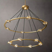 JC Newton Two-Tier Round Chandelier 48"