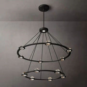 JC Newton Two-Tier Round Chandelier 48"