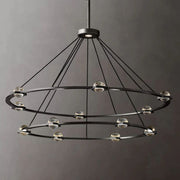 JC Newton Two-Tier Round Chandelier 60"