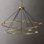 JC Newton Two-Tier Round Chandelier 60"