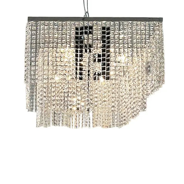 JC Fendi Modern Square Crystal Chandelier