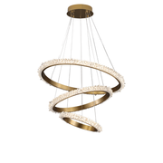 JC Contemporary K9 Crystal Halo Ring Foyer Chandelier