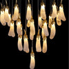 JC Primary Contemporary Rock Crystal Eggplant Pendant Chandelier