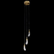 JC Primary Contemporary Rock Crystal Eggplant Pendant Chandelier